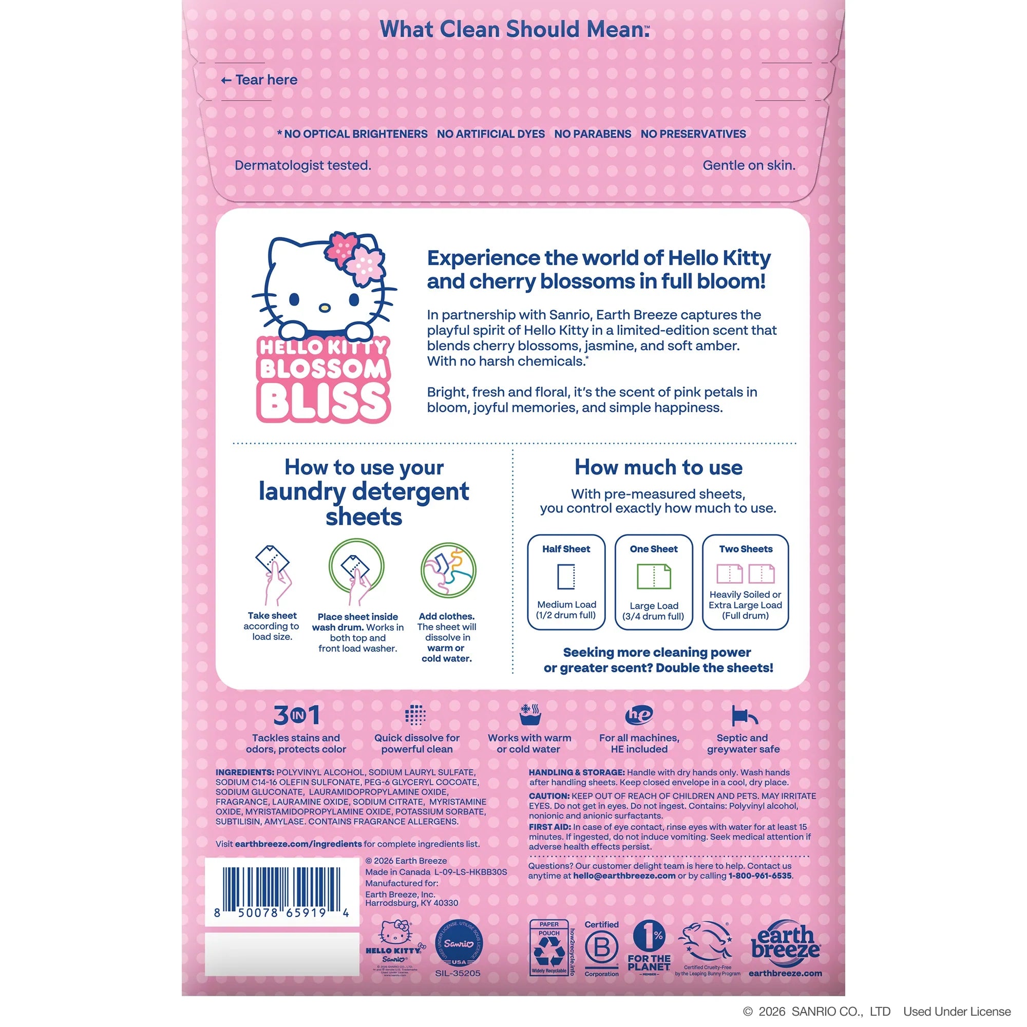 Hello Kitty™ Laundry Detergent Sheets